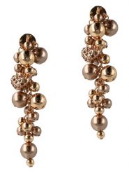 Otazu Pozłacane kolczyki-wkrętki z kryształami Swarovski rozmiar: onesize. Brązowe kolczyki Otazu, z kryształem, pozłacane. Za 171.28 zł.