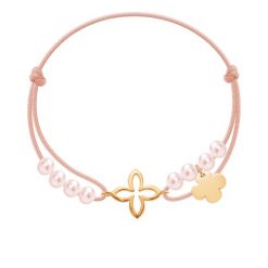 Bransoletka Lilianne pozłacana z perłami. Czerwone bransoletki Lilou, z perłą, pozłacane. Za 226.00 zł.