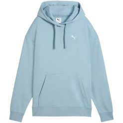 Bluza damska Puma ESS Comfort Hoodie TR. Niebieskie bluzy Puma, na zimę, bez wzorów, z bawełny, bez kaptura. Za 168.99 zł.
