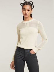 G-Star Sweter w kolorze kremowym rozmiar: L. Brązowe swetry G-Star, l, bez wzorów, bez ramiączek. Za 171.68 zł.