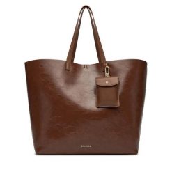 Torebka Gino Rossi. Brązowe shopper Gino Rossi, bez wzorów, bez dodatków. Za 299.99 zł.