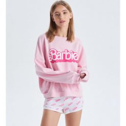 Dwuczęściowa piżama z szortami Barbie - Różowy. Piżamy Cropp. Za 79.99 zł.