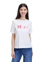 CARTOON Koszulka w kolorze białym rozmiar: 46. Białe bluzki Cartoon, bez wzorów, z bawełny, bez kołnierzyka, bez ramiączek. Za 69.99 zł.