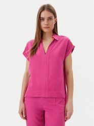 LOLA CASADEMUNT Bluzka LS2515027 Różowy Regular Fit. Czerwone bluzki LOLA CASADEMUNT, l, bez wzorów, z wiskozy, bez kołnierzyka, bez ramiączek. Za 169.99 zł.