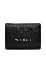 Valentino Duży Portfel Damski Brixton VPS7LX43 Czarny. Czarne portfele Valentino, bez wzorów, ze skóry. Za 209.99 zł.