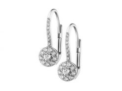 Kolczyki z białego złota z brylantami - 0,32 ct - próba 585. Białe kolczyki Apart, z brylantem, złote. Za 4,890.00 zł.