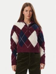 Tommy Jeans Sweter Fluffy DW0DW23351 Fioletowy Regular Fit. Fioletowe swetry Tommy Jeans, xl, bez wzorów, z jeansu, bez ramiączek. Za 649.99 zł.