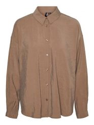 Vero Moda Koszula w kolorze jasnobrązowym rozmiar: XS. Brązowe koszule Vero Moda, s, bez wzorów, bez kołnierzyka, bez ramiączek. Za 52.55 zł.