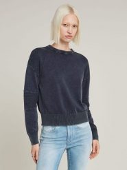 G-Star Sweter w kolorze granatowym rozmiar: S. Niebieskie swetry G-Star, s, bez wzorów, z bawełny, bez ramiączek. Za 185.45 zł.