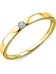 Diamant Exquis Złoty pierścionek z diamentem rozmiar: 56. Żółte pierścionki Diamant Exquis, z diamentem, złote. Za 1,142.10 zł.