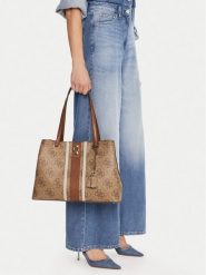 Guess Torebka 178637 Brązowy. Brązowe torebki klasyczne Guess, z aplikacjami, ze skóry, bez dodatków. Za 499.99 zł.