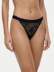 Tommy Hilfiger Stringi UW0UW06267 Czarny. Czarne stringi TOMMY HILFIGER, bez wzorów, z syntetyku. Za 129.99 zł.