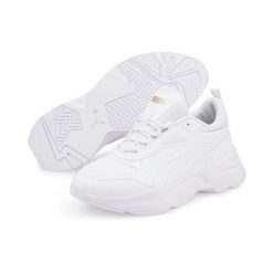 Buty damskie sportowe Puma CASSIA SL. Białe obuwie sportowe Puma, z gumy, bez zapięcia, trekkingowe. Za 361.00 zł.