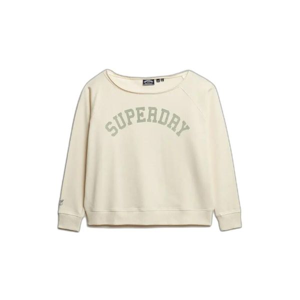Bluza damska Superdry Athletic Essentials Bardot. Zielone bluzy Superdry, xs, bez wzorów, prążkowane, bez kaptura. Za 276.45 zł.