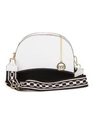 Mia Tomazzi Skórzana torebka w kolorze biało-czarnym - 26 x 20 x 8 cm rozmiar: onesize. Białe torby na ramię Mia Tomazzi, bez wzorów, z materiału, na ramię, bez dodatków. Za 217.99 zł.