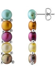 Pearl Addict Srebrne kolczyki-wkrętki z perłami rozmiar: onesize. Szare kolczyki Pearl Addict, z perłą, srebrne. Za 285.49 zł.
