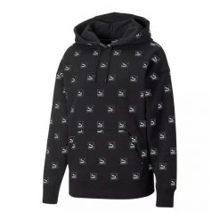 Damska Bluza Z Nadrukiem Love Na Całej Powierzchni. Czarne bluzy Puma, m, bez wzorów, bez kaptura. Za 330.99 zł.