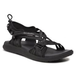 Sandały Columbia. Czarne sandały Columbia, bez wzorów, sportowe, bez obcasa, bez zapięcia. Za 199.99 zł.