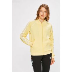 Adidas Originals - Bluza. Białe bluzy sportowe Adidas Originals, z bawełny, bez kaptura. Za 279.90 zł.
