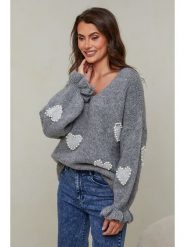 Joséfine Sweter "Kecel" w kolorze szarym rozmiar: S. Szare swetry Joséfine, s, bez wzorów, z wełny, bez ramiączek. Za 173.99 zł.