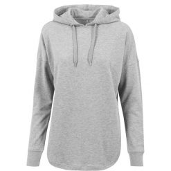 Damska Bluza Z Kapturem Z Mieszanki Bawełny. Szare bluzy BUILD YOUR BRAND, m, bez wzorów, z bawełny, z kapturem. Za 131.99 zł.
