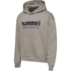 Bluza z kapturem Hummel Boxy Logo. Szare bluzy Hummel, xs, bez wzorów, z kauczuku, z kapturem. Za 352.50 zł.