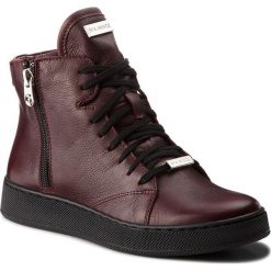 Botki EVA MINGE - Estrada 4K 18SM1372492EF 134. Czerwone botki Eva Minge, bez wzorów, ze skóry, bez obcasa, bez zapięcia. W wyprzedaży za 289.00 zł.