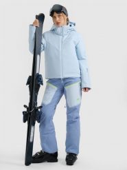 4F Spodnie narciarskie membrana 15000 damskie - granatowe S. Niebieskie spodnie materiałowe 4f, s, bez wzorów, z materiału, narciarskie, Thinsulate. W wyprzedaży za 649.99 zł.