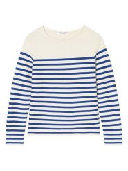 Marc O´Polo Sweter w kolorze niebiesko-kremowym rozmiar: S. Brązowe swetry s, bez wzorów, z bawełny, bez ramiączek. Za 237.73 zł.