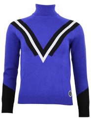 Peak Mountain Golf w kolorze niebiesko-czarnym rozmiar: L. Czarne golfy Peak Mountain, l, z aplikacjami, bez ramiączek. Za 217.99 zł.