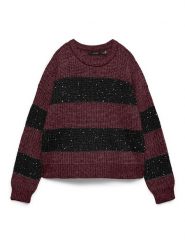 Vero Moda Sweter w kolorze bordowo-czarnym rozmiar: XL. Czarne swetry Vero Moda, s, bez wzorów, z materiału, bez ramiączek. Za 83.03 zł.