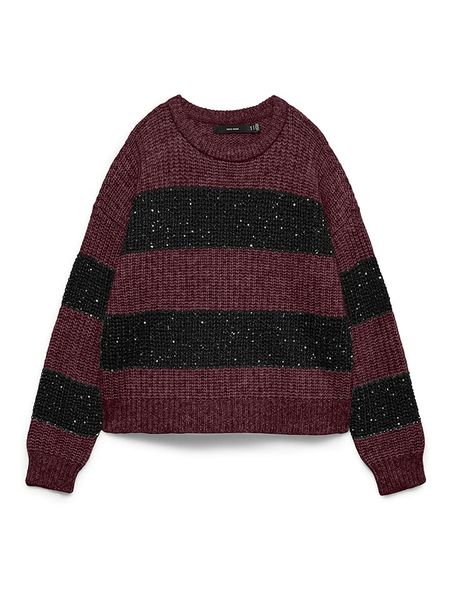 Vero Moda Sweter w kolorze bordowo-czarnym rozmiar: S. Czarne swetry Vero Moda, s, bez wzorów, z materiału, bez ramiączek. Za 67.40 zł.