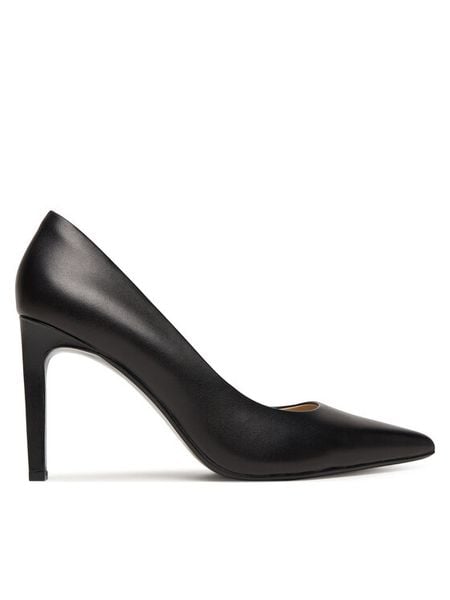 Calvin Klein Szpilki Ess Stiletto 90 HW0HW02608 Czarny. Czarne szpilki Calvin Klein, bez wzorów, ze skóry, bez obcasa, na szpilce, bez zapięcia. Za 649.99 zł.