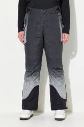 Damskie Spodnie narciarskie wodoodporne kropki paski na rzep. Czarne spodnie narciarskie Ulla Popken, plus size, bez wzorów, z elastanu, narciarskie. Za 639.99 zł.