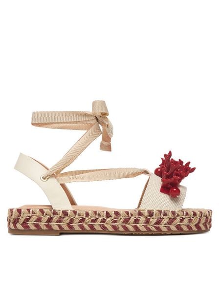 Liu Jo Espadryle Paros 02 SA6101 T6948 Beżowy. Brązowe espadryle Liu Jo, bez wzorów, z materiału, bez obcasa, bez zapięcia. Za 323.99 zł.
