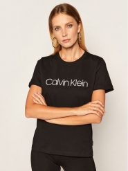 Calvin Klein T-Shirt Core Logo K20K202142 Czarny Regular Fit. Czarne t-shirty Calvin Klein, xs, bez wzorów, z bawełny, bez kołnierzyka, bez ramiączek. Za 109.99 zł.