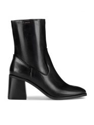 MEXX Botki MI001714643W Czarny. Czarne botki Mexx, bez wzorów, z materiału, bez obcasa, na słupku, bez zapięcia. Za 303.99 zł.
