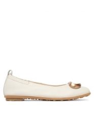 Hispanitas Baleriny HV263931 C004 Beżowy. Brązowe baleriny Hispanitas, bez wzorów, ze skóry, bez obcasa. Za 479.99 zł.