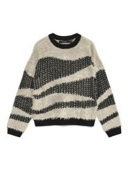 Vero Moda Sweter w kolorze kremowo-antracytowym rozmiar: S. Brązowe swetry Vero Moda, s, bez wzorów, bez ramiączek. Za 113.99 zł.