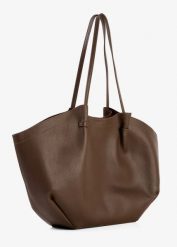 Torba shopper XXL. Brązowe shopper bonprix, bez wzorów, ze skóry, duże, bez dodatków. Za 124.99 zł.
