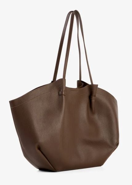 Torba shopper XXL. Brązowe shopper bonprix, bez wzorów, ze skóry, duże, bez dodatków. Za 124.99 zł.
