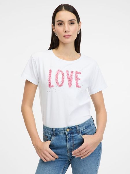 Orsay Koszulka w kolorze białym rozmiar: XL. Białe bluzki Orsay, xl, bez wzorów, z bawełny, bez kołnierzyka, bez ramiączek. Za 38.95 zł.