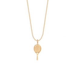 Naszyjnik z pozłacaną rakietą do tenisa na cienkim klasycznym łańcuszku. Żółte naszyjniki Lilou, pozłacane. Za 208.00 zł.