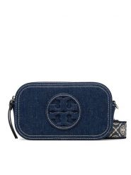 Tory Burch Torebka Mini Miller 169246 Granatowy. Niebieskie listonoszki Tory Burch, bez wzorów, z bawełny, bez dodatków. Za 1,489.00 zł.