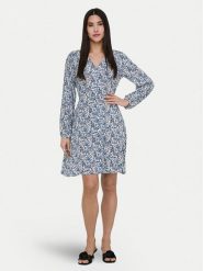 ONLY Sukienka codzienna Evida 15370167 Niebieski Regular Fit. Niebieskie sukienki Only, na co dzień, m, bez wzorów, z wiskozy, bez kołnierzyka, bez ramiączek, proste. Za 139.99 zł.