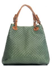 Lucca Baldi Skórzana torebka "Fosdinovo" w kolorze zielonym - 45 x 37 x 15 cm rozmiar: onesize. Zielone torby na ramię Lucca Baldi, bez wzorów, z materiału, przez ramię, bez dodatków. Za 328.65 zł.