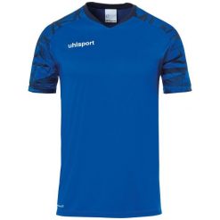 Koszulka Uhlsport Goal 25. Niebieskie bluzki Uhlsport, l, bez wzorów, sportowe, bez kołnierzyka, bez ramiączek. Za 188.50 zł.