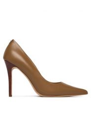 MICHAEL Michael Kors Szpilki Elyse High Pump 40R6EYHP1L Brązowy. Brązowe szpilki MICHAEL Michael Kors, bez wzorów, ze skóry, bez obcasa, na szpilce, bez zapięcia. Za 659.99 zł.