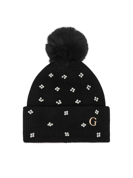Guess Czapka AW5635 VIS01 Czarny. Czarne czapki Guess, z aplikacjami, z wiskozy. Za 154.99 zł.