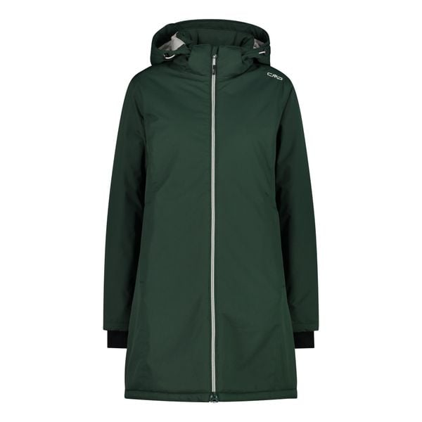 Płaszcz damski turystyczne CMP 32Z1406. Zielone płaszcze CMP, l, bez wzorów, bez kaptura. W wyprzedaży za 249.99 zł.